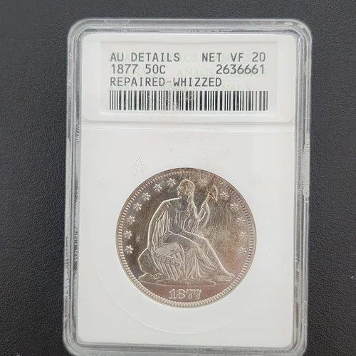 1877 S Seated Liberty Half Dollar 50C ANACS AU Details