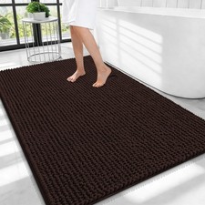 OLANLY Thick Bathroom Rugs 40x32, Extra Soft Absorbent Chenille Bath Rugs, Rubbe