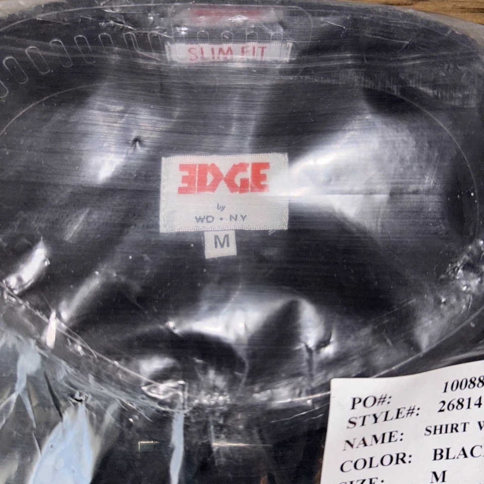 Edge WD NY Slim Fit Co черная рубашка с воротником бар Slim Fit размер M новый - Изображение 4 из 4