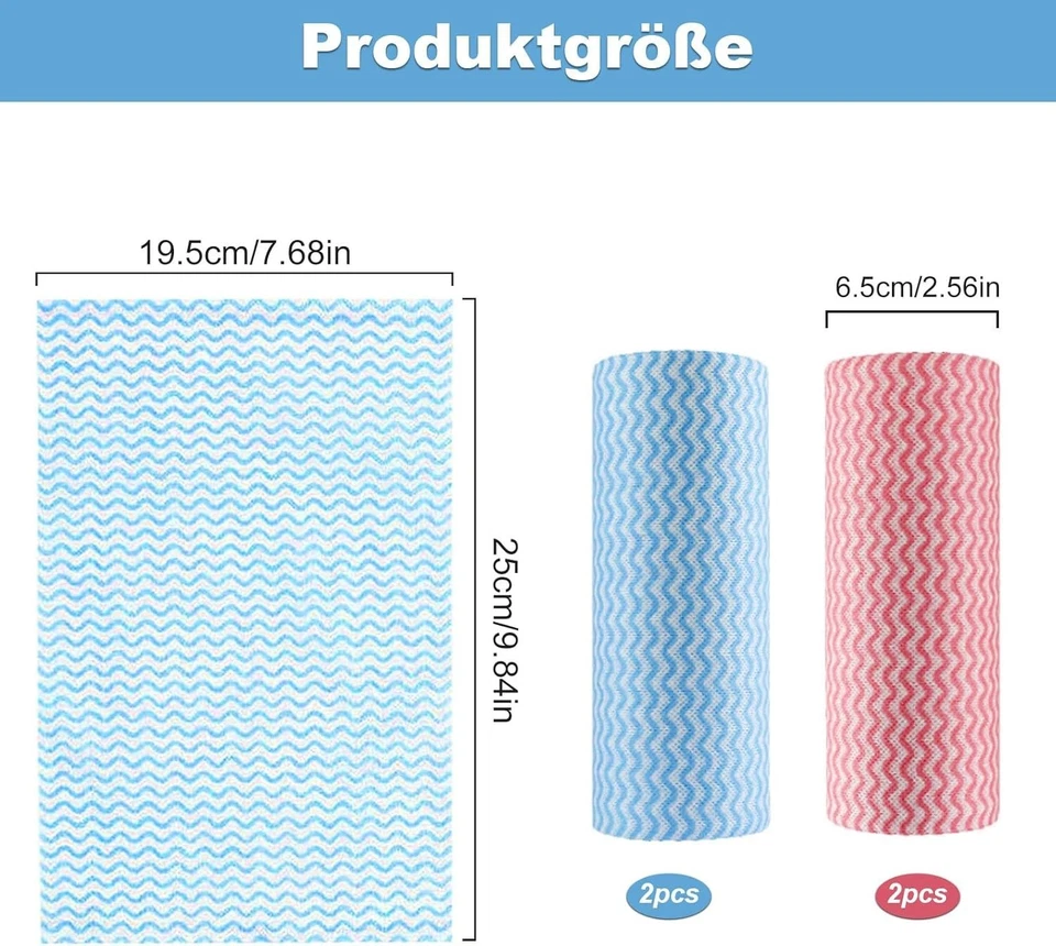 Wischtücher Rolle Vliesstoff Einweg Reinigungstuch Putztuch Haushalt Wohndeko - Bild 4 von 4