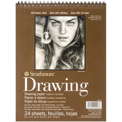Strathmore Medium Zeichnung Spiral Papier Block 8''X10'' -24 Blatt - 400300