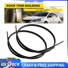 For 2013-2018 Nissan Sentra Black Roof Drip Trim Molding Seal Strip Rubber 2-20x