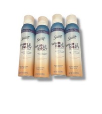 Lot of 4 Secret Whole Body Deodorant Peach  Vanilla Scent, Aluminum Free New