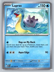 Lapras 131/165 Scarlet & Violet 151 Uncommon