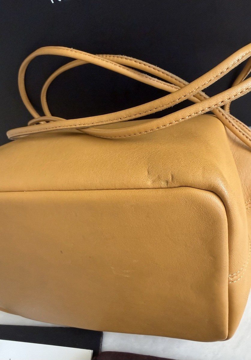 COACH VINTAGE LTD YELLOW LINDY KISSLOCK FRAME LARGE SWING BAG 9003