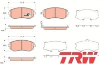 TRW GDB3371 Bremsbelagsatz FüR Scheibenbremse Bremsbelagsatz BremsbeläGe
