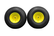 (Set of 2) 20x8.00-8 4 Ply Tires & John Deere Wheel Assemblies
