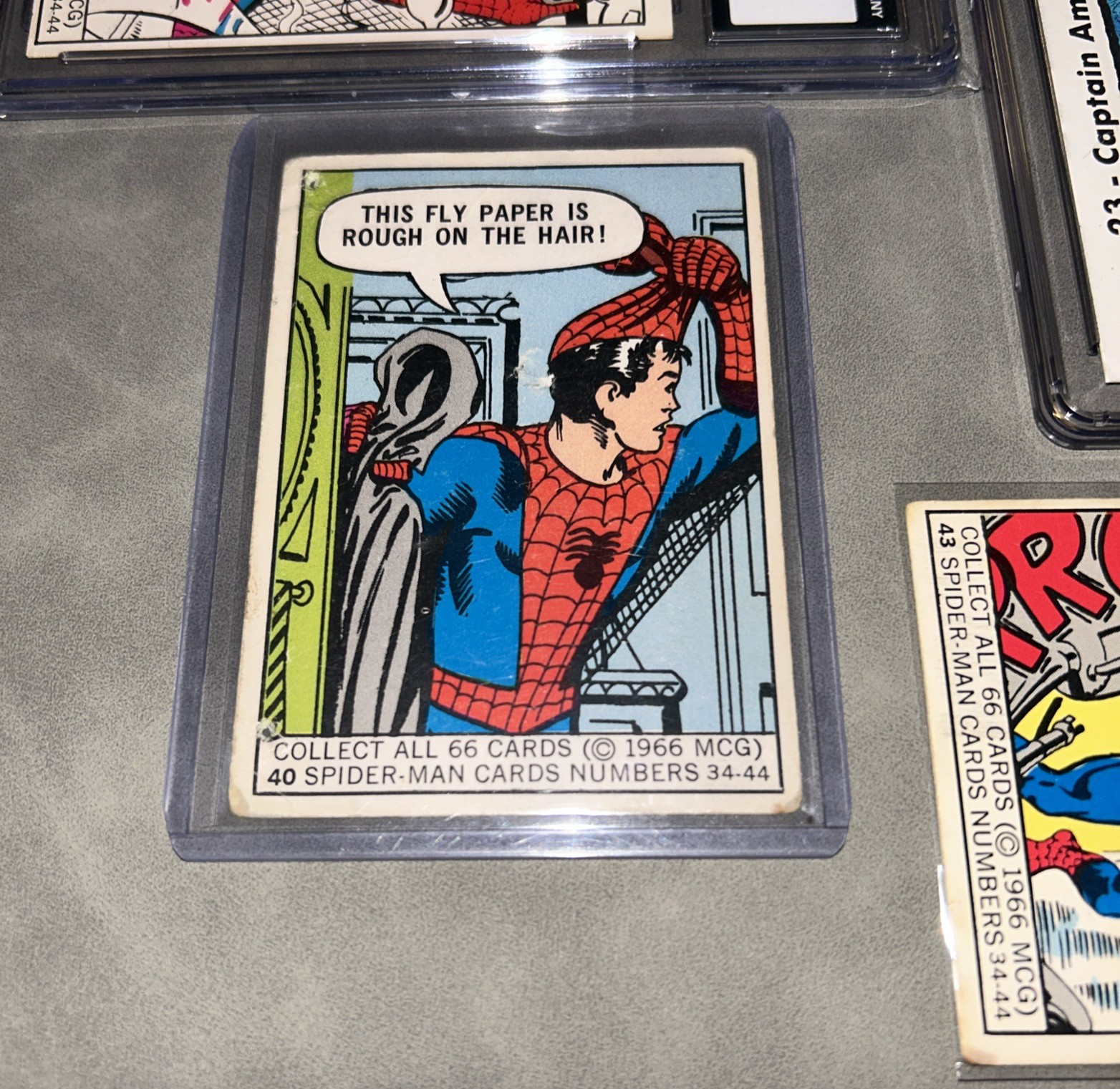 1966 Donruss Super Heroes vintage cards Captain America Spider-Man Marvel cards view 14