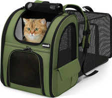 Expandable Cat Backpack Carrier, Backpack for Cats Small Dogs up to 11Lbs, wit