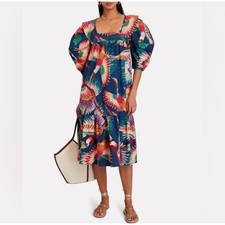 FARM RIO NAVY TOUCANS MIDI DRESS NWT Size L