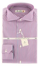 Luigi Borrelli Pink Striped Shirt - Slim - 201803229
