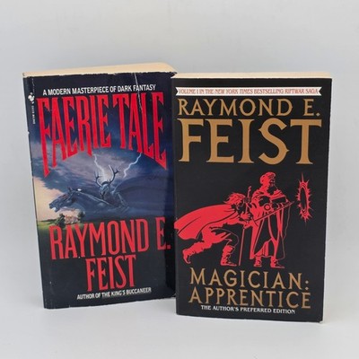 2 Raymond E. Feist Books Magician Apprentice Faerie Tale Paperback Fantasy Lot