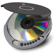 GPX Portable Personal CD Player and MP3 Micro-USB port, Black Grey