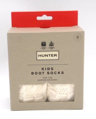HUNTER KIDS BOOT SOCKS Hunter White US Size Small 8-10 Free Shipping!