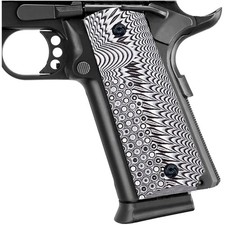 Durable G10 1911 Grips For Full Size Governmentcommander Ambi Cut Eagle Wing