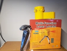 Black Tripod Mounted Laser Leveler with  - Self-Leveling Rotating Infrared