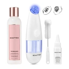 BeautyBio GLOfacial Tool Set with 6 oz. Balance Cleanser