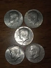 Lot of (5) 1967 Kennedy Half Dollar, 40% Silver, V To VF condition