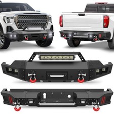 Front Rear Bumper Wwinch Plate Lights For 2019-2022 Gmc Sierra 1500 Offroad