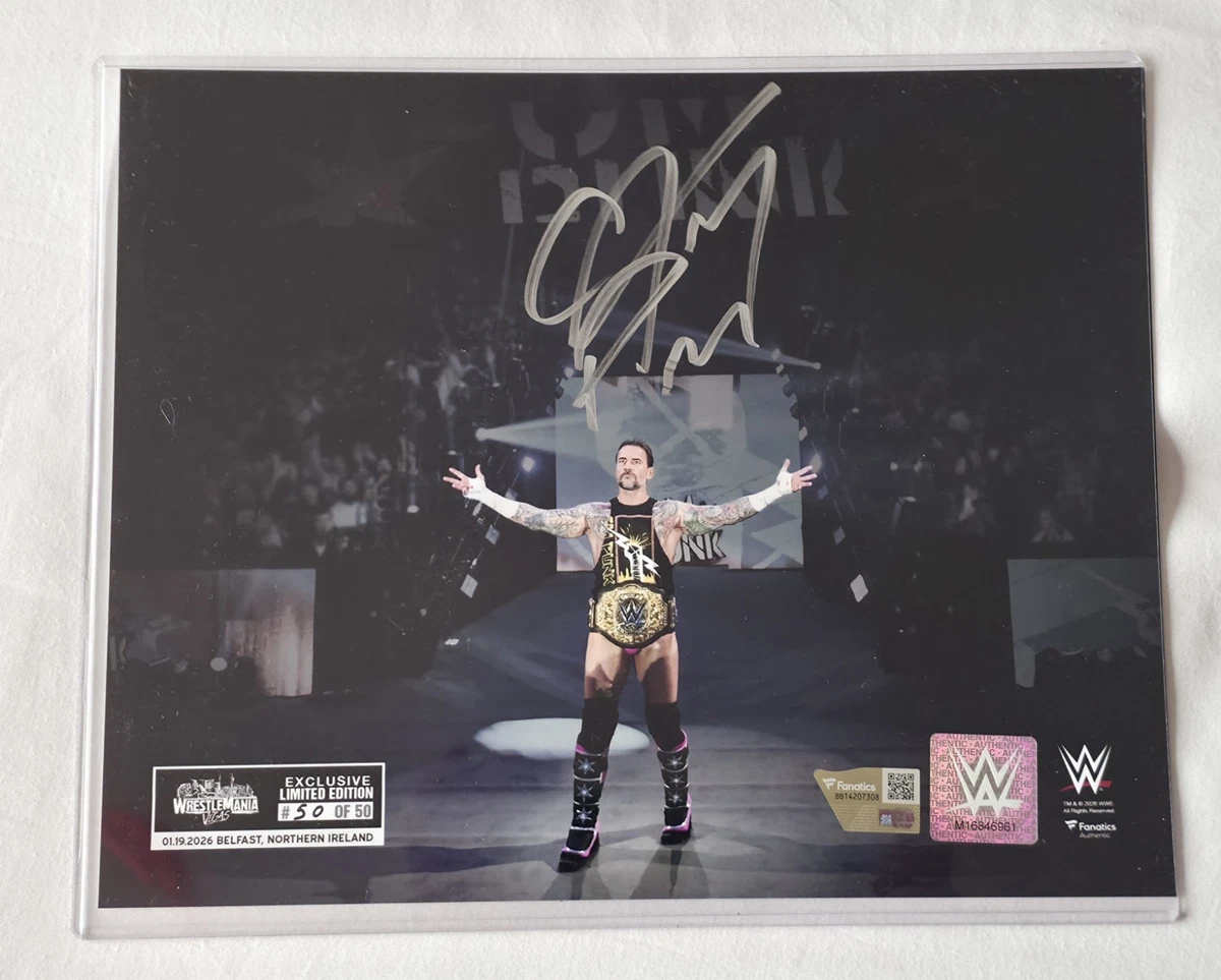 CM Punk Wrestling Original Autographed Photos for sale | eBay