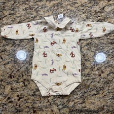 Vintage Disney Winnie the Pooh 100 Acre Collection Bodysuit 6M Long Sleeve