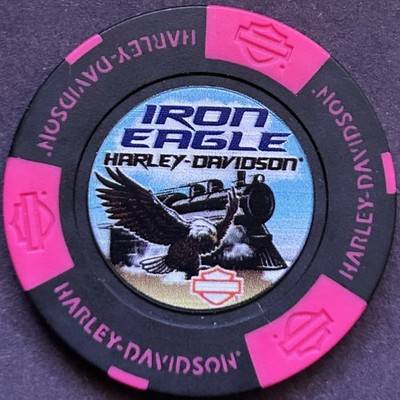 Harley Davidson Full Color Poker Chip Iron Eagle HD in Galesburg Illinois CLOSED