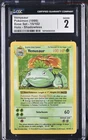 1999 Pokemon Base Set Shadowless Venusaur CGC 2