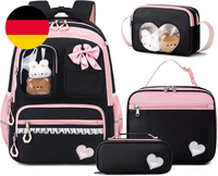 Amythe Schultasche MäDchen Rucksack Kinder, 4-Teilig Schulrucksack-Set Atmungsak