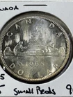 1965 Canada $1 Silver Coin Blunt 5 Small Beads