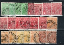 Australia selectiopn of Sideheads on stockcard FU CDS