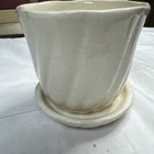 WELLER POTTERY 4.5" SAUCER SIGNED & 4.5 X 4” Planter. Planter May Not Be Weller