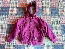 Berne Purple Canvas Hooded Jacket Carhartt Style Kids Size XS