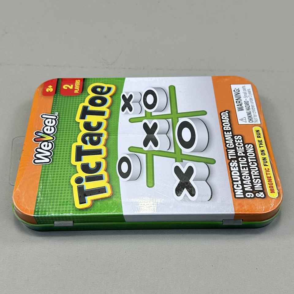 Magnetic TIC TAC TOE Travel Set Tin Game Board w/ 9 Magnetic Pieces - Brand New - Image 4 of 4