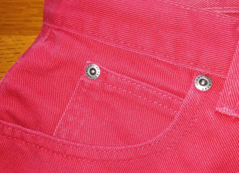Pantalones de mezclilla rojos vintage para mujer Mamá Lizwear talla 10 Foto 4 de 4