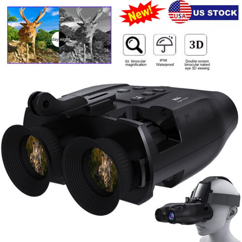 Night Vision Goggles Helmet & Head Mounted Binoculars Digital Infrared Goggles