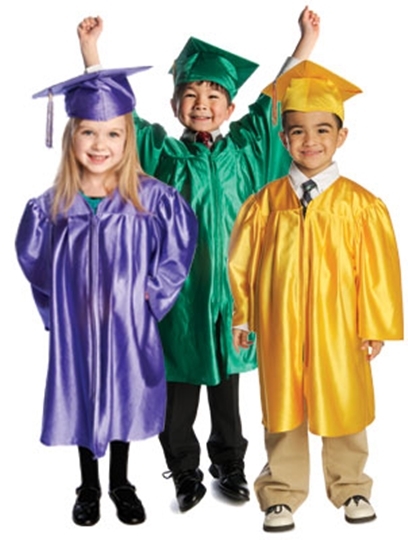Juego de 5 Vestidos y Sombreros de Graduación para Niños 3-6 Años Infantería Color Disfraz