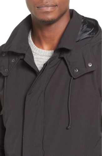 Ben Sherman $300 men real down Soutien collar hooded coat parka Black Olive S-XL - Picture 16 of 30