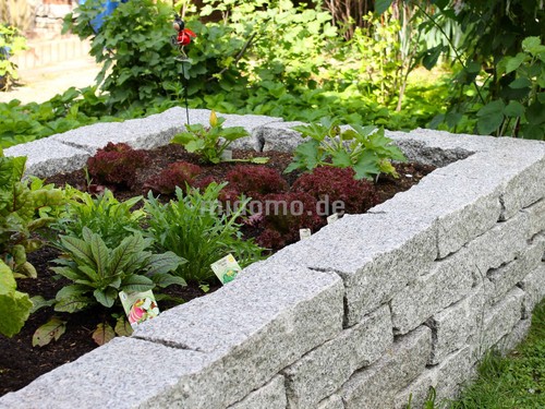 Granit Randsteine Mauersteine Bordstein Beet Garten 40x20x10cm 44 Stk. - Bild 4 von 4