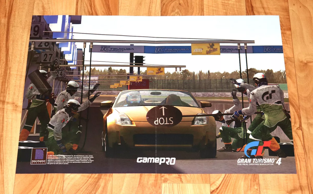 2004 Gran Turismo 4 The Real Driving Simulator PS2 PS3 PSP Rare Poster  58x39cm .