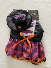 Dog Pet Size Small Witch Halloween Costume Dress  Hat L10  /G15  New