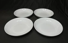 Set of 4 Over And Back White Porcelain Pasta Bowls 8 1/4”