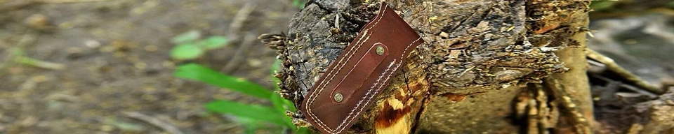 5" Dark Brown Leather Sheath for Buck 110 Pocket Folding Knife Pouch Cover - Image 4 of 4