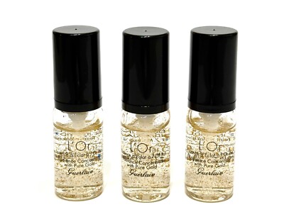 GUERLAIN L'or RADIANCE CONCENTRATE wPure Gold  LOT 3 x .16 OzTravel NEW FREESHIP