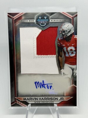 2023 Bowman Best U Marvin Harrison Jr Propsect Jumbo Patch Auto 49/49 #JRA-MH