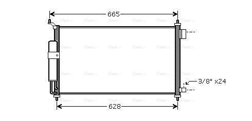 DN5251D AVA Condenser FIT NISSAN MICRA (2003) 1.2