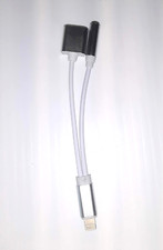 Unbranded AUX Adapter for Headphone Jack Cable Dongle 2in1 Splitter for iPhone