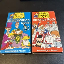 Lot of 2 School House Rock VHS tapes - Multiplication Rock/America Rock