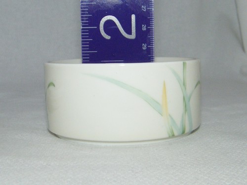 Beautiful Humming Bird & Floral Trinket / Jewelry Box / Round w/ Gold Color Trim - Picture 7 of 9