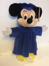 Mickey Mouse GRADUATION Disney 19  Plush Doll Vintage Stuffed Toy Animal