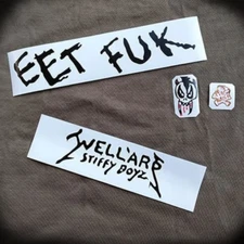 James Hetfield EET FUK guitar stickers Well’ard Stiffy Boyz ESP Explorer MX220